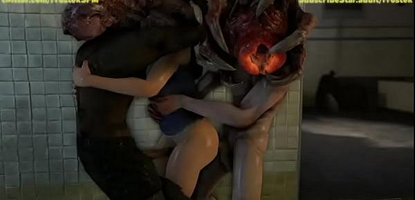  Jill Valentine in Trouble 3D Monster porn animation